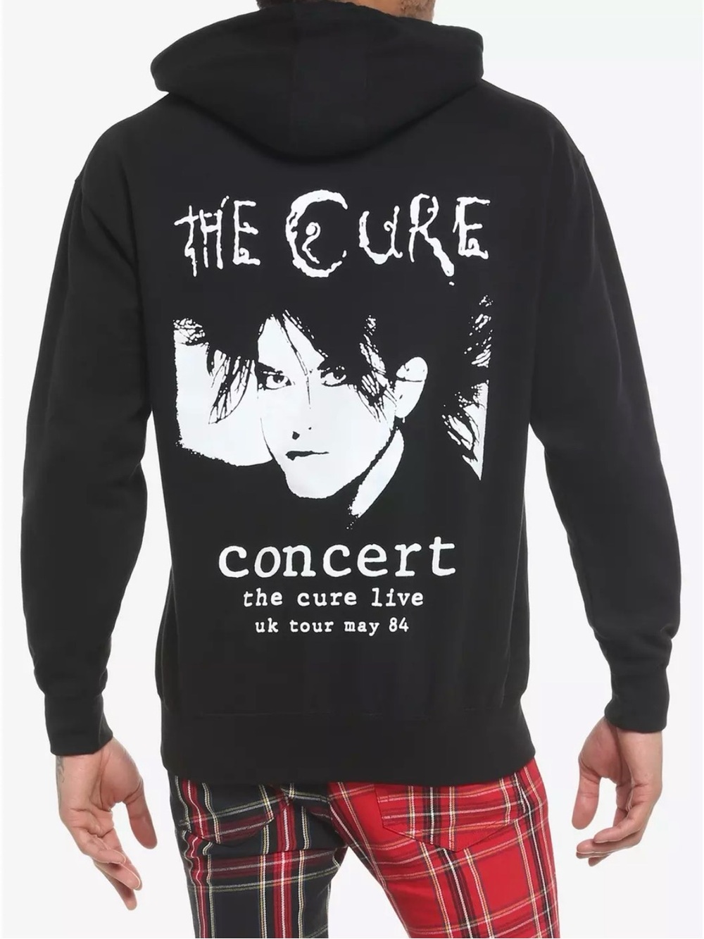 Black The Cure Concert Graphic Hoodie - Unbranded 1984